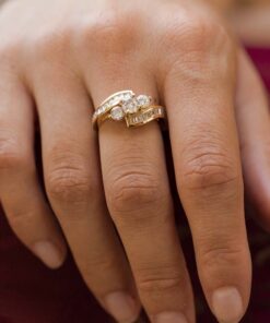 Gold-Plated-Baguette-Ring-on-Hand