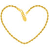 Gold Plated 3mm Rope Bracelet