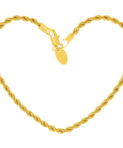 Gold Plated 3mm Rope Bracelet