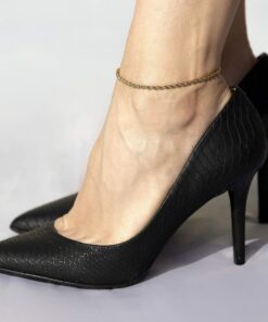 Gold Plated 3mm Rope Chain Anklet
