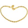 Gold Plated 3mm Rope Chain Anklet