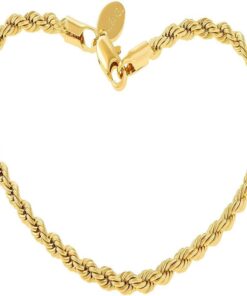 Gold Plated 3mm Rope Chain Anklet