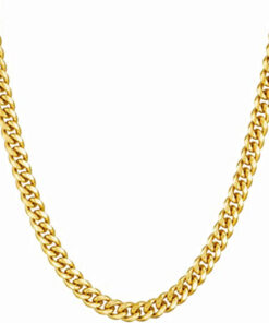 Gold Plated Necklace 4.5mm Cuban Link Chain