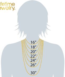 Gold Plated 5.5mm Rounded Figaro Chain Necklace