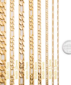 Gold Plated 7mm Figaro Chain