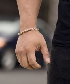 Gold Plated 7mm Rope Bracelet