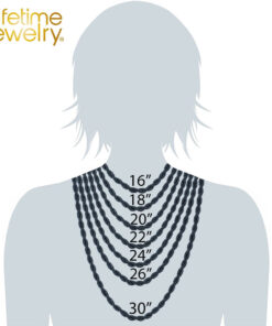 Gold Plated 8mm Rope Chain Necklace Black