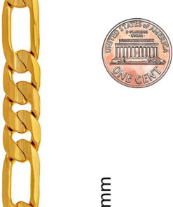 gold plated 9mm Figaro Chain