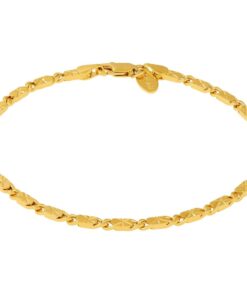 Gold Plated Diamond Cut Star Link Anklet