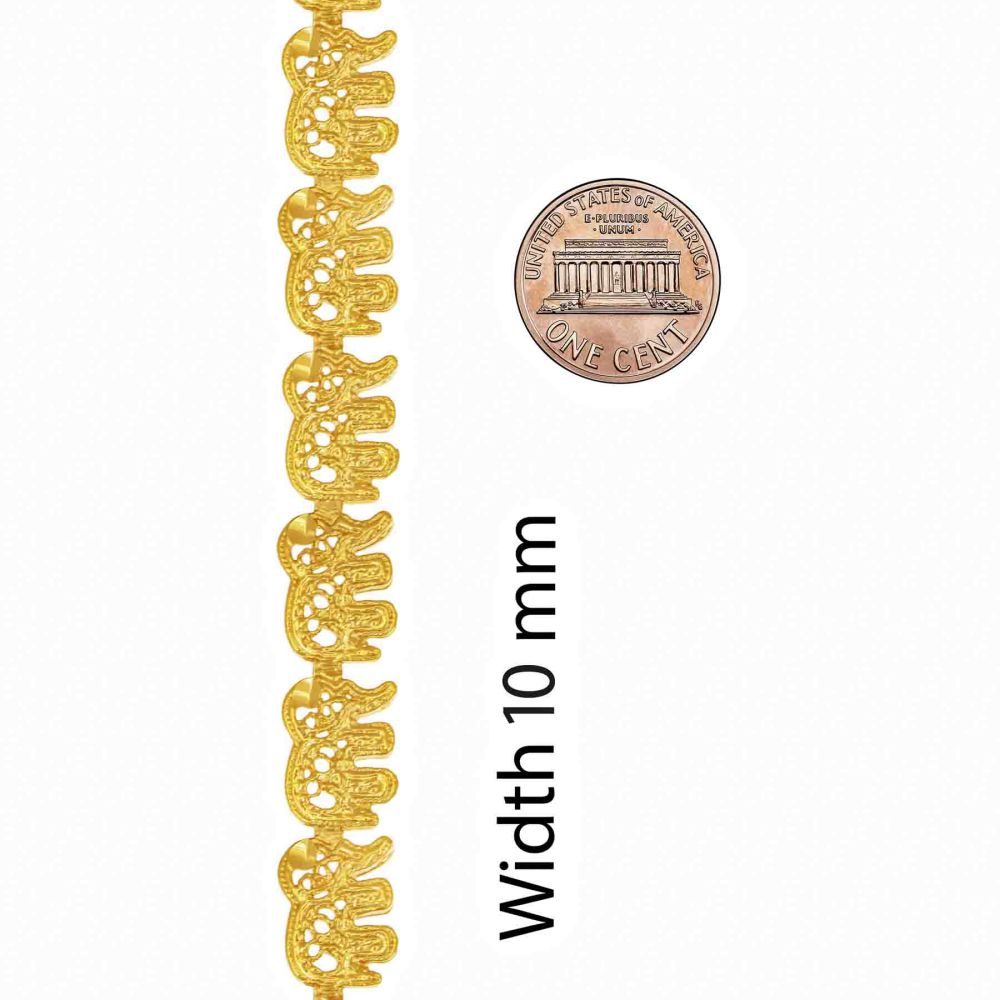 Gold Plated Elephant Link Bracelet