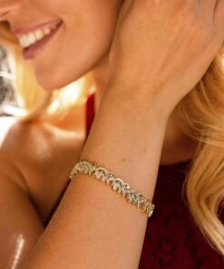 Gold Plated Elephant Link Bracelet