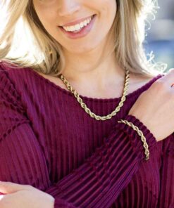 Gold Plated 7mm Rope Chain