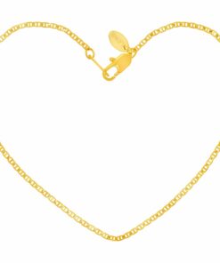 Gold Plated 1.4mm Flat Mariner Link Anklet