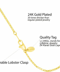 Gold Plated 1.4mm Flat Mariner Link Anklet