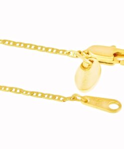 Gold Plated 1.4mm Flat Mariner Link Anklet