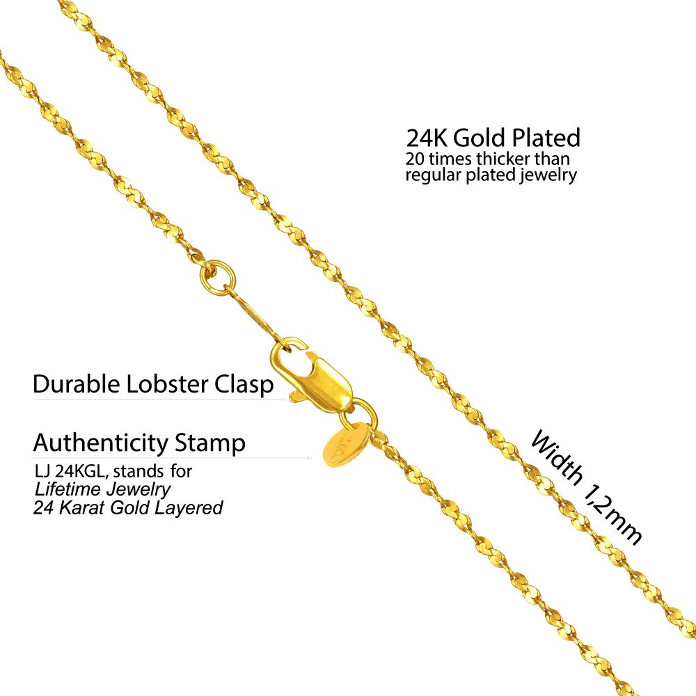 1.2mm Twisted Nugget Pendant Necklace