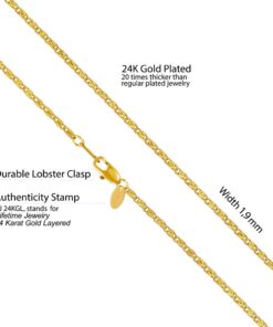 Gold plated 1.9mm Scroll Link Chain
