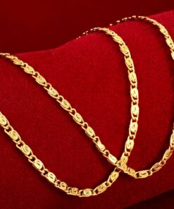 Gold plated 1.9mm Scroll Link Chain