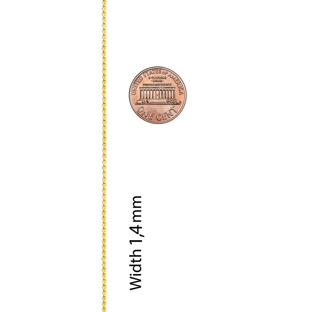 Gold Plated 1.4mm Serpentine Chain