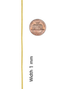 Gold plated 1mm Box Chain Necklace