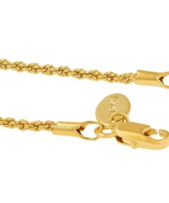 Gold plated 1mm Rope Bracelet