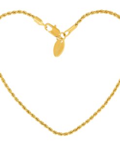 Gold plated 1mm Rope Bracelet