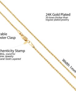 Gold Plated 1mm Rope Chain