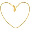 Gold plated 1mm Rope Chain Anklet