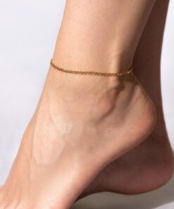 Gold Plated 2.6mm Mariner Anklet