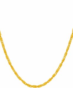 Gold Plated 2.5mm Rounded Scroll Necklace