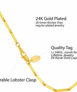Gold Plated 2.5mm Bar Link Chain Anklet