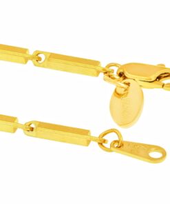 Gold Plated 2.5mm Bar Link Chain Anklet
