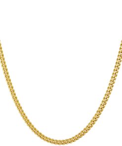 Gold Plated Necklace 2.2mm Curb Link Chain