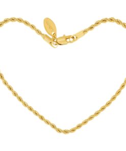 Gold Plated 2mm Rope Bracelet