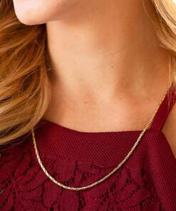 Gold Plated 2mm Twister Weave Chain
