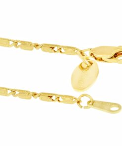 Gold Plated 2mm Rounded Scroll Anklet