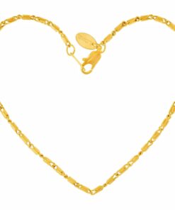 Gold Plated 2mm Rounded Scroll Anklet