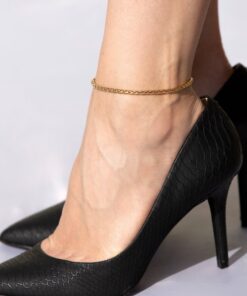 Gold Plated 3.5mm Ponytail Anklet