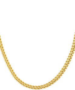 Gold Plated Necklace 3mm Curb Link Chain