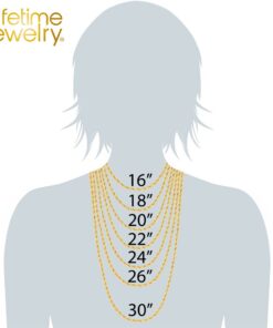 Gold Plated Necklace 3mm Emblem Chain Necklace by inches
