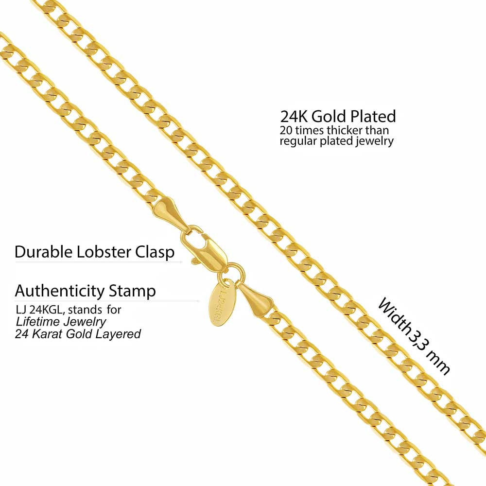 3mm Flat Cuban Link Chain - Image 5