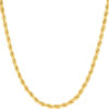 Gold Plated Necklace 3mm Rope Chain