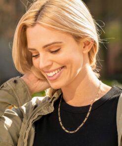 Gold Plated 4.5mm Figaro Chain Necklace