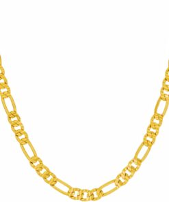 Gold Plated 4.5mm Figaro Chain Necklace