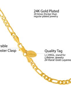 Gold Plated 4mm Figaro Anklet