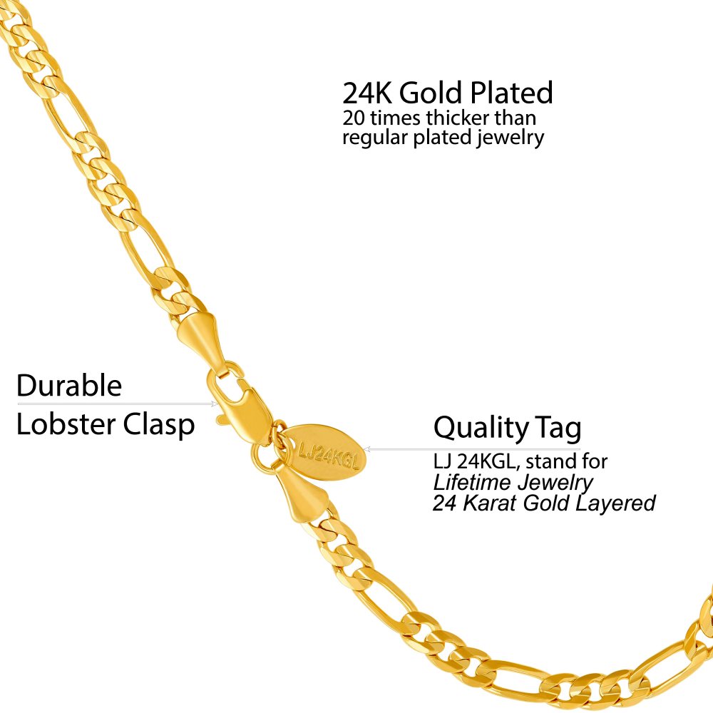 Gold Plated 4mm Figaro Anklet