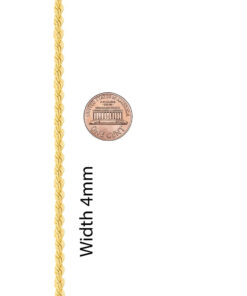 Gold Plated 4mm Rope Chain