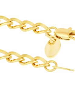 Gold Plated 4mm Diamond Cut Curb Link Anklet