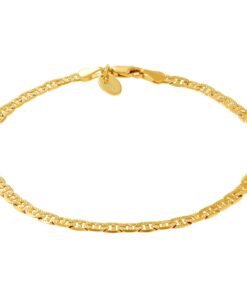 Gold Plated 4mm Mariner Link Chain Anklet