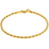 Gold Plated 4mm Rope Chain Anklet
